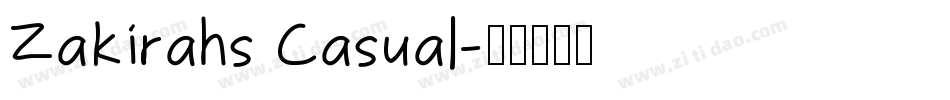 Zakirahs Casual字体转换